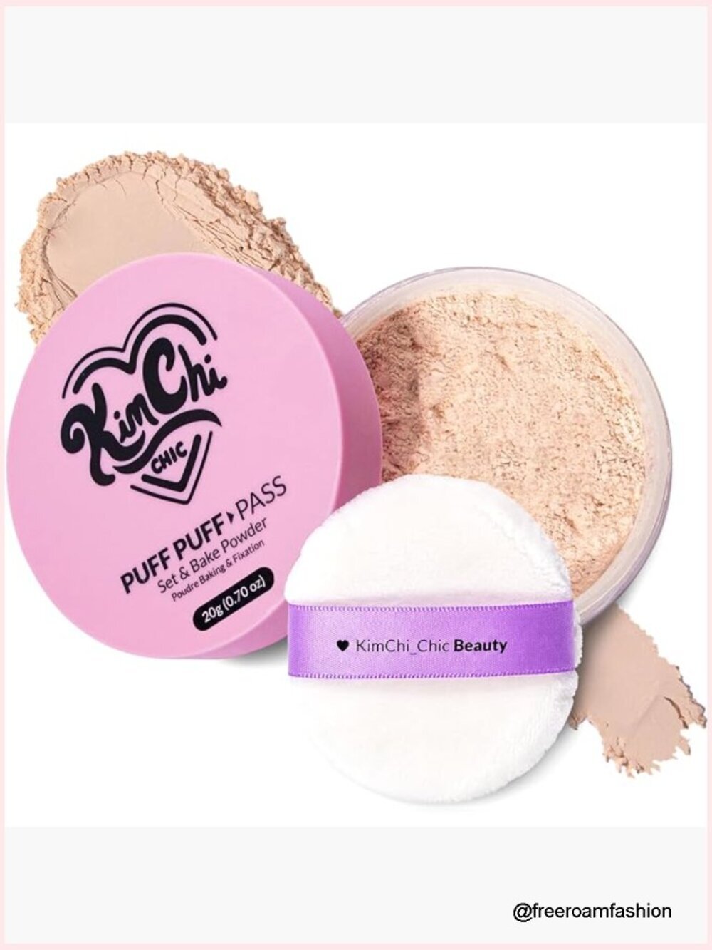 Loose Setting Powder with Velour Puff, Matte Airbrush Finish, Oil Control